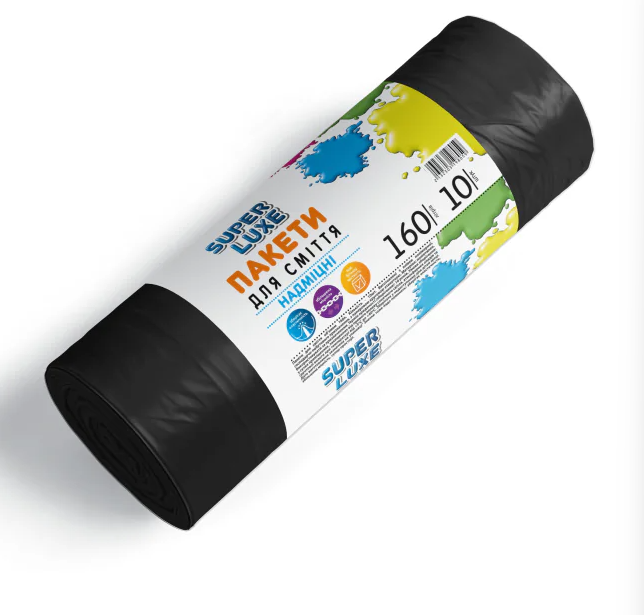 Пакети для сміття 160*10 надміцні ТМ Super Luxe